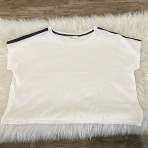 Ovla By Olive & Vine White Short Sleeve Sweater